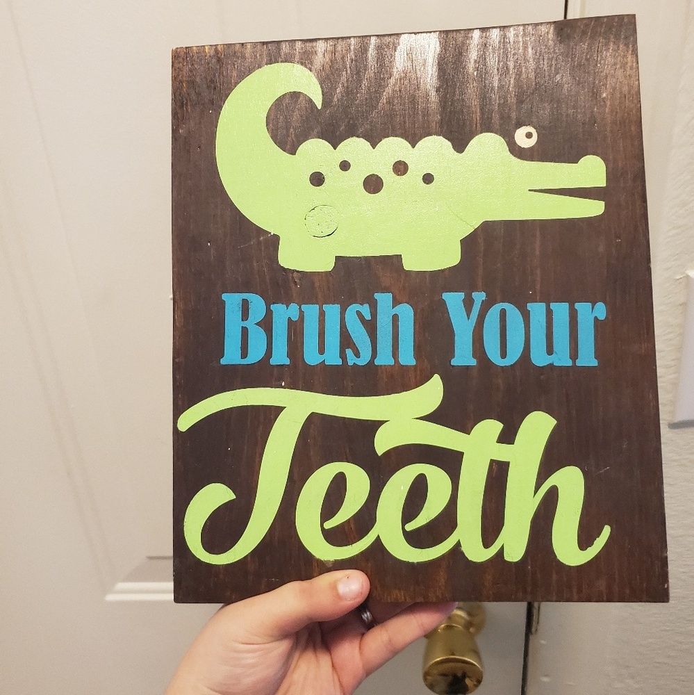 Kids bathroom sign
